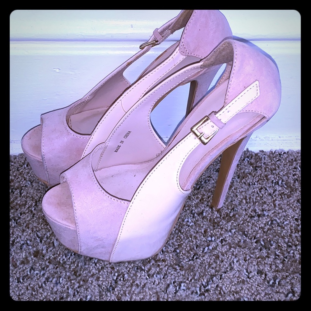 Forever 21 blush/nude platform heels